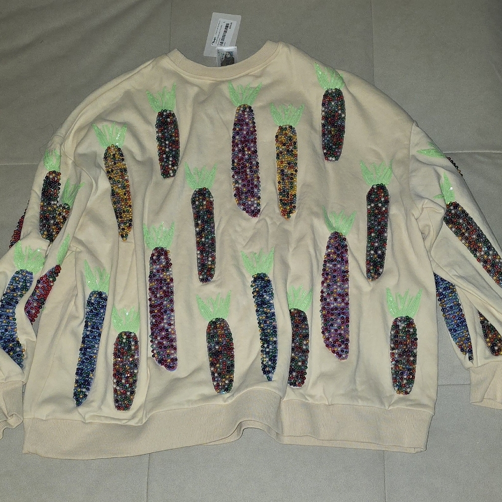 Queen of Sparkles Maize Corn Sweatshirt - Picture 2 of 7